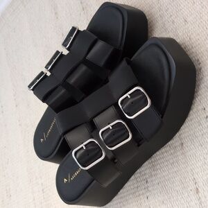 Anthropologie Platform Sandals sz 41